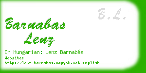 barnabas lenz business card