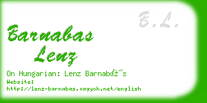 barnabas lenz business card